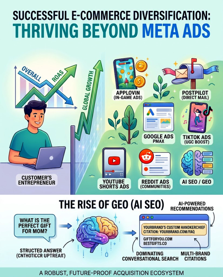 Beyond Meta Ads: 7 Alternative Marketing Channels & The Rise of GEO (AI SEO) for E-Commerce